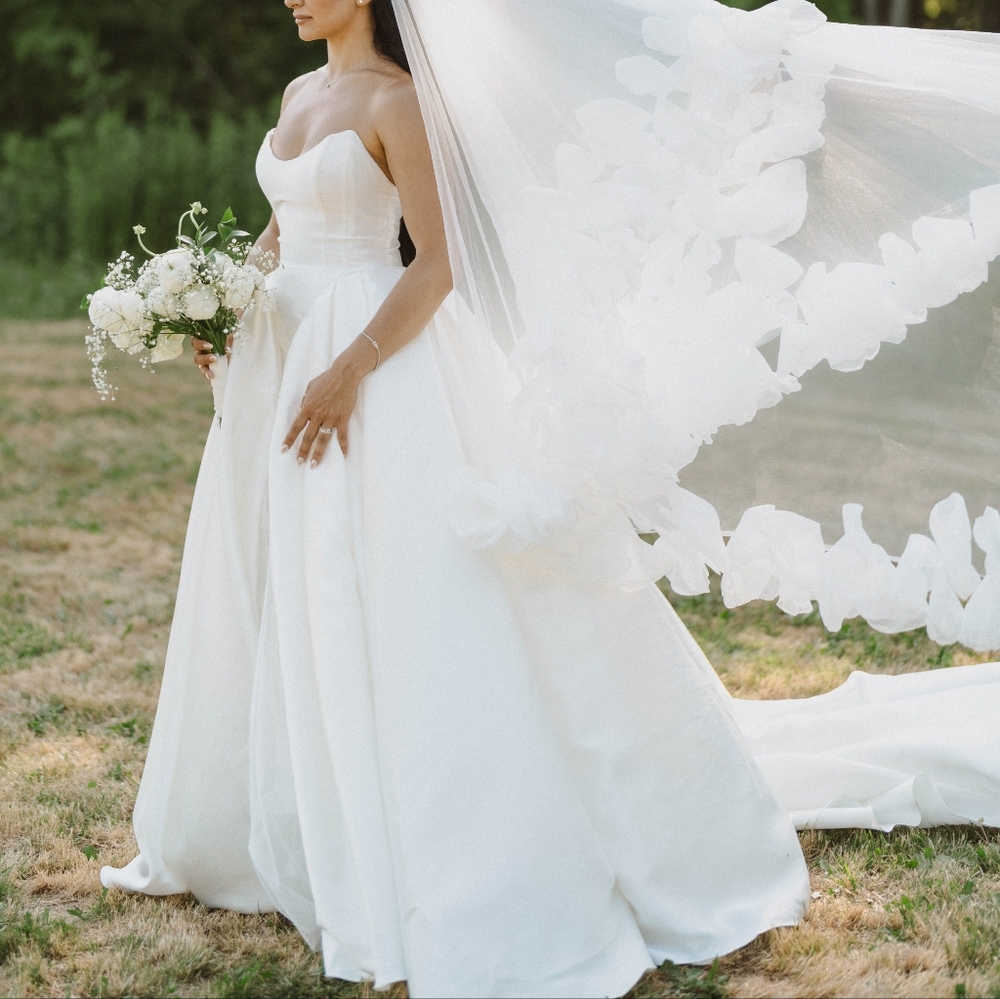 Calla Blanche Strapless Wedding Ball Gown